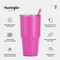 makerflo 30 oz Powder Coated Tumbler with Lid and Straw | Craft-Ready for DIY Gifts & Personalization (Laser Engravable, UV DTF, Epoxy, Vinyl) - Not for sublimation and DTF